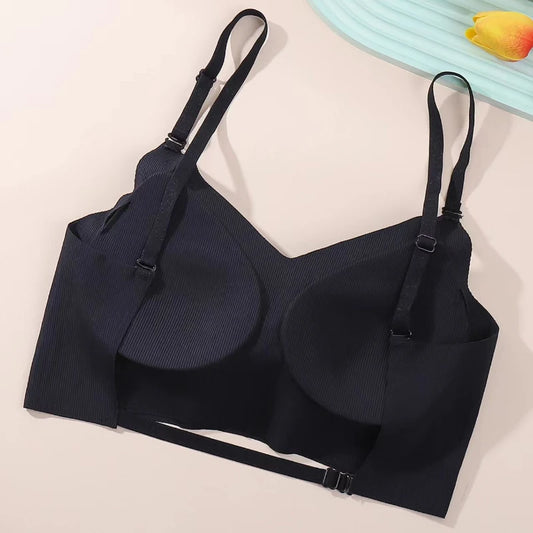 UBAU Invisible Deep U Backless Bra for Women Sexy Transparent Strap Push-Up Strapless Lingerie Underwear for Dresses